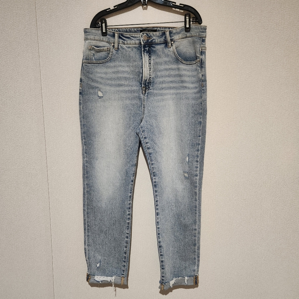 Risen Womens Hugh Rise Straight Leg Jeans Size 1X